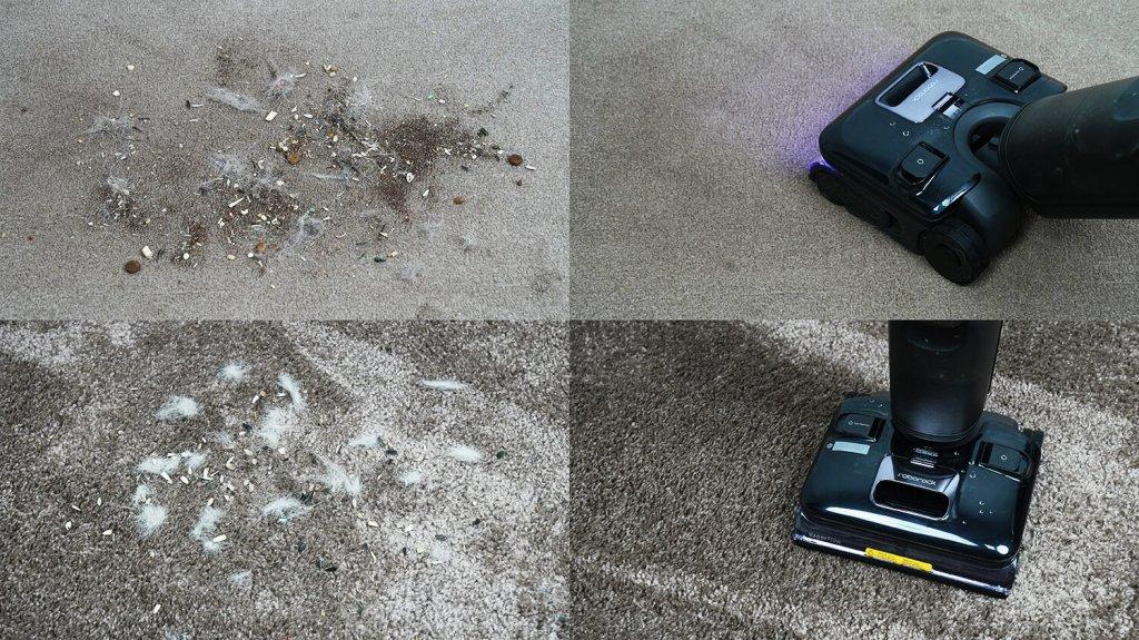 Roborock F25 Ultra : Nettoyage de tapis