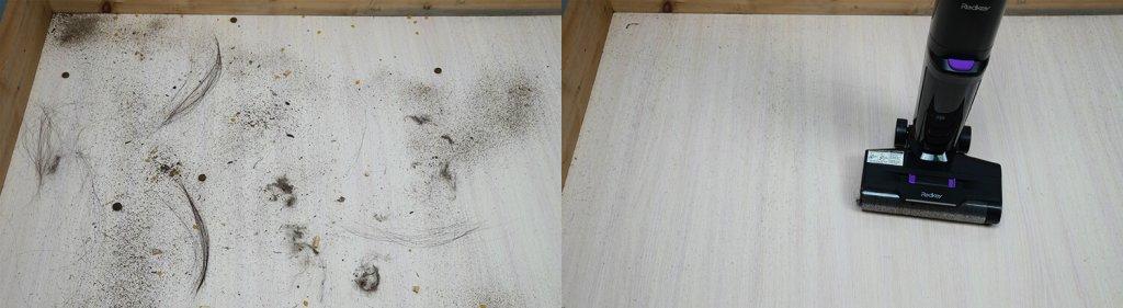 Redkey W15 : Accumulation de débris sur un sol stratifié