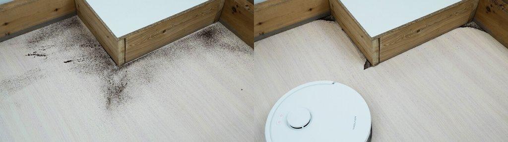 Trouver E20s Pro Plus : Nettoyage des débris dans les coins