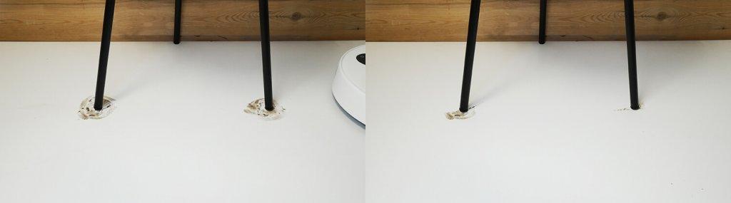 Xiaomi Mijia 5 Pro : Angles morts autour des pieds de chaise